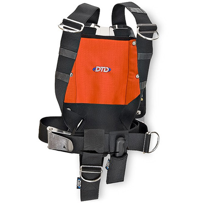 Backplate 3 mm stainless steel - standard harness / Orange