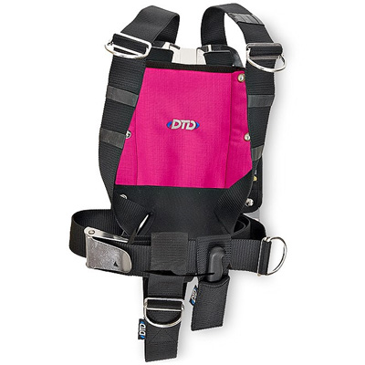 Backplate 3 mm aluminium - standard harness / Pink